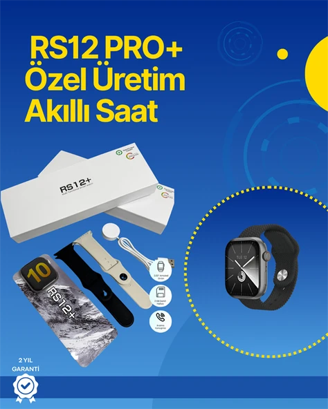 . RS12 PRO+ 2025 Serisi Full Ekranlı Akıllı Saat – 2GB Hafıza, Titanyum Kasa, Suya Dayanıklı, Uzun Şarj Süresi Garantili Model ürün görseli 1