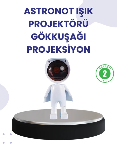 Dekoratif Gün Batımı Işığı – Astronot Figürlü