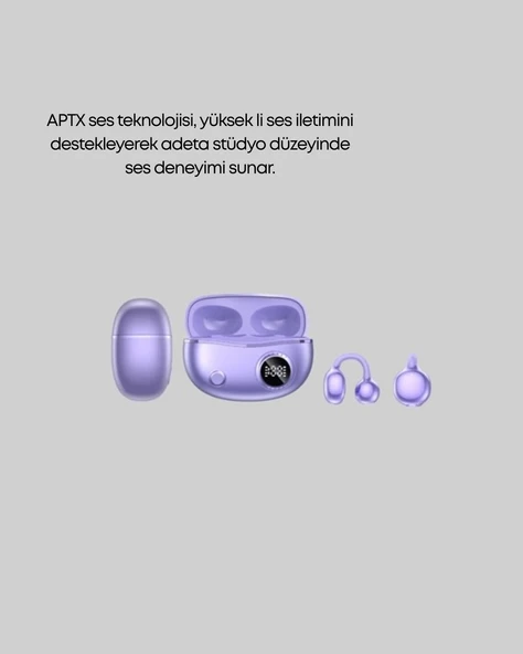 YXG10 Klipsli Açık Kulaklık – Spor İçin Uygun, APTX Ses, Ergonomik Yapı - Resim 2