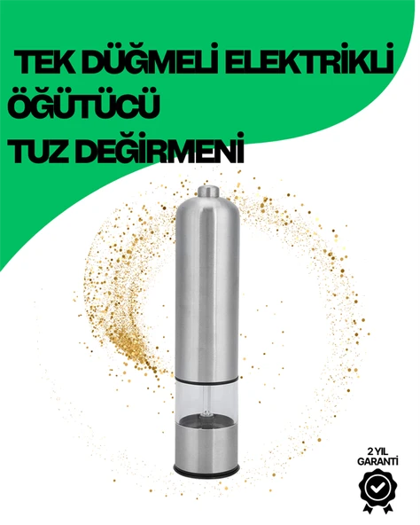 faf Hazneli Elektrikli Tuz Karabiber Öğütücü Pilli Taşınabilir Mutfak Ai