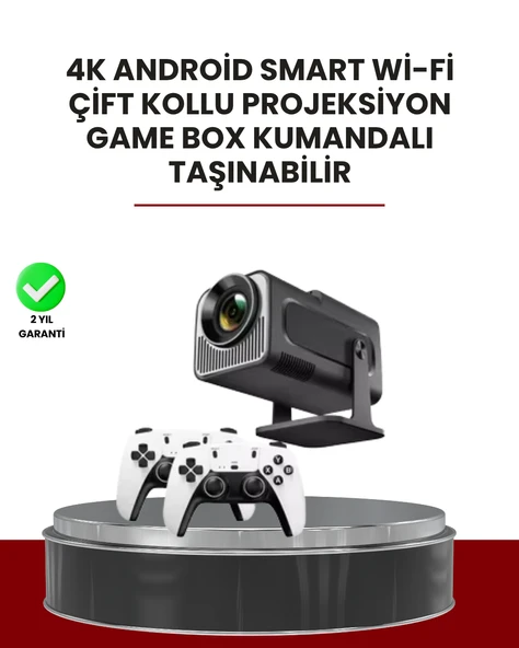 Taşınabilir Full HD Projektör  1 GB RAM, 8 GB Hafıza