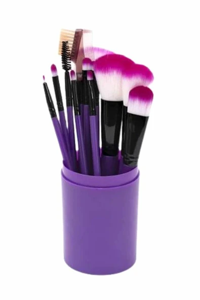 12 Parça Makyaj Fırçası Yumuşak Kıllı Profesyonel Fırça Seti Yüksek Kaliteli Pürüzsüz - 3