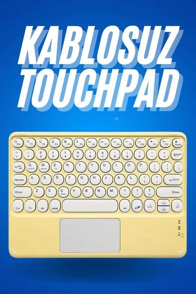 Bluetooth Touchpad Klavye Ultra İnce Taşınabilir Q Klavye - 2