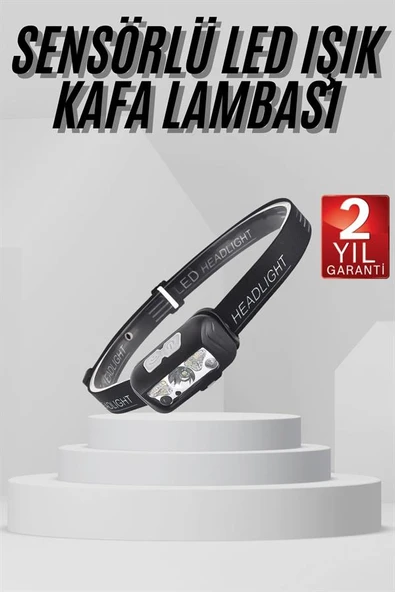 Sensörlü Şarjlı Typec Şarj Işıklı Kafa Lambası Kamp Lambası - 2