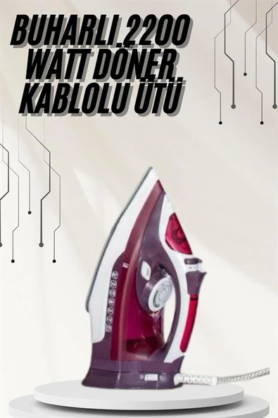 Modern Tasarım 2200W Dayanıklı Buharlı Seramik Kaplama Ütü - 2