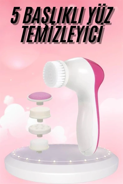 5 Başlıklı Titreşimli Cilt Temizleme Seti Canlandırıcı ve Onarıcı - Resim 2