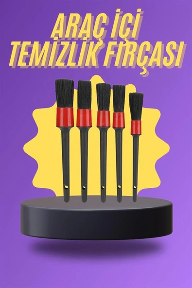 5 Parça Araç İçi Temizlik Fırçası Araç İçiDışı Temizleme Fırça Seti - 2