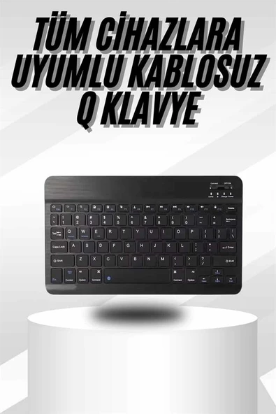 Kablosuz Bluetooth Bağlantılı Taşınabilir Q Klavye Tüm Cihazlara Uyumlu - 2