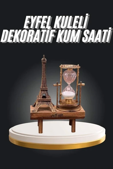 Eyfel Kuleli Kum Saati Dekoratif Hediyelik Eşya Retro Eyfel Kulesi - 2