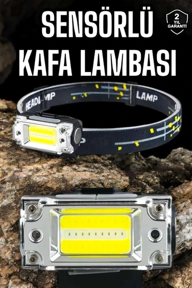 Kafa Lambası Kamp Feneri Balıkçı Feneri Başlıklı Suya Dayanıklı - 2