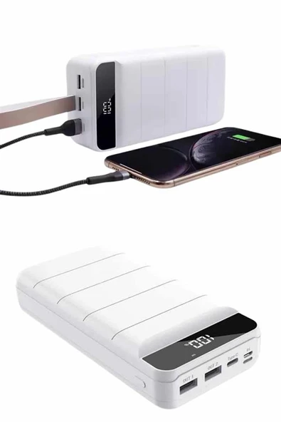 Powerbank 50.000 Mah Dijital Göstergeli Taşınabilir 4 Portlu Hızlı Powerbank - Resim 3