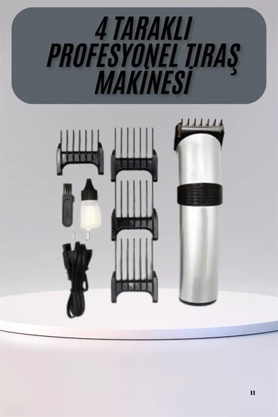 Hassas Ciltlere Özel Saç Sakal ve Vücut Kuaför Tipi Şarjlı Tıraş Makinesi - Resim 2
