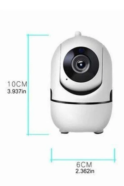 Baby Kamera Kablosuz 720P Beyaz 360 Derece Wifi Kamera Full HD 1080p