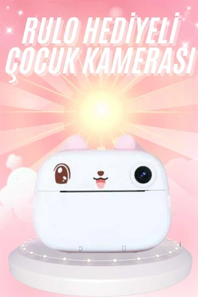 Çocuklara Özel Şirin Tasarımlı Mini Fotoğraf Yazıcısı 3 Adet Rulo Hediyeli - 2