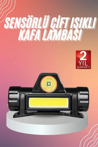 Kafa Lambası Çalışma Işığı Kafa Feneri Şarjlı Mıknatıslı Fenerli - 2