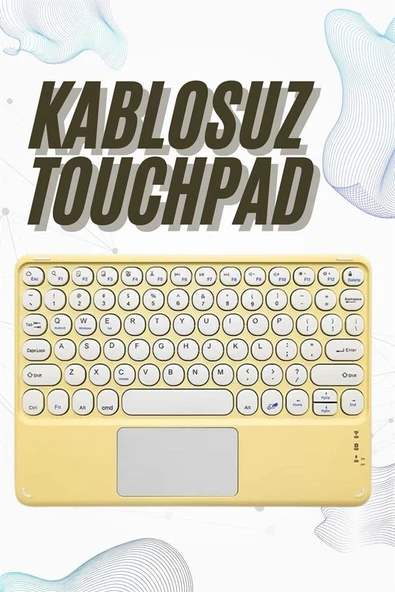 Bluetooth Touchpad Klavye 10.9 inch Kablosuz Wifi Q Klavye Slim - 2