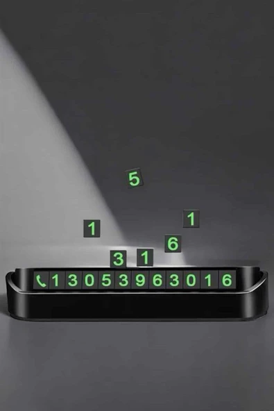 Araç İçi Numaratör Numaralık Torpido Üstü Açılır Kapanır Telefon Numarası Bırakma - 3