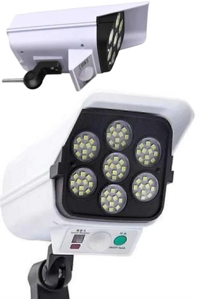 Solar Lamba Kamera Görünümlü Duvar Lambası Dönebilen Bahçe Aydınlatması - 3