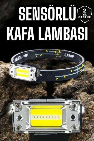 Kafa Lambası Led Fener Pratik Taşınabilir Ayarlanabilir USB Şarjlı - 2