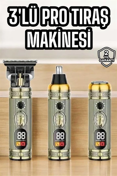Yeni Nesil Tıraş Makinesi Pro 3 Başlıklı Dijital Göstergeli - Resim 2