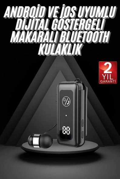 Makaralı Bluetooth Kulaklık Telefon Uyumlu Makaralı TF Kart Girişli Güç Göstergeli - 2