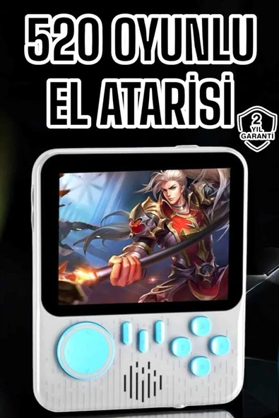 Mini Atari El Atarisi 3.5 inç Ekran Çift Konsol 666 Adet Retro Oyun Gameboy El Atarisi - 2