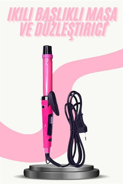 Saç Düzleştirici Şekillendirici Saç Maşası İkili Şekillendirici Isı Ayarlı - 2