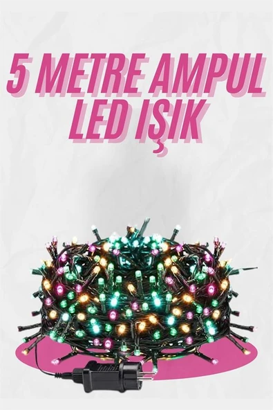 5 Metre Ampul LED Işık Renkli RGB Çok Renkli Led Aydınlatma - 2