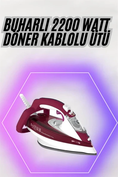 2200W Seramik Kaplama Estetik Tasarımı 360 Derece Dönebilir Kablosu - 2