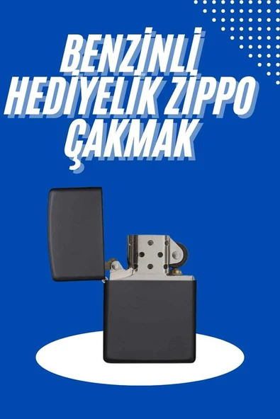 Doldurulabilir Siyah Benzinli Çakmak Metalik - 2
