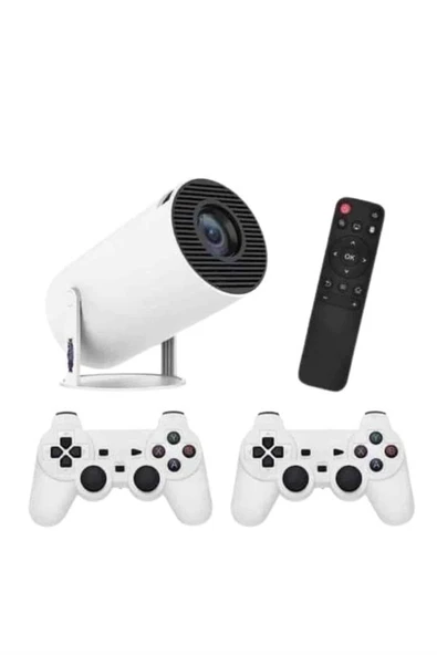 4K Wireless Çift Kollu Kumandalı Oyun Projeksiyonu Retro Video Oyunu - 3