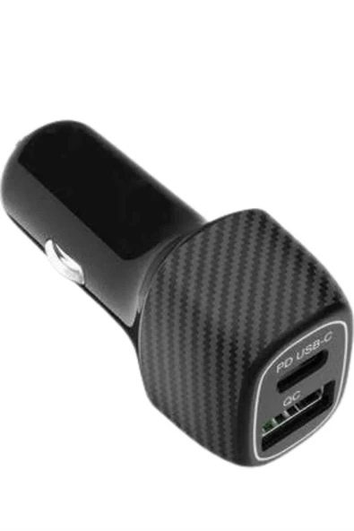 38W USB TypeC Girişli Oto Çakmaklık Araç İçi Hızlı Şarj Çakmaklık Şarj Ai - 3