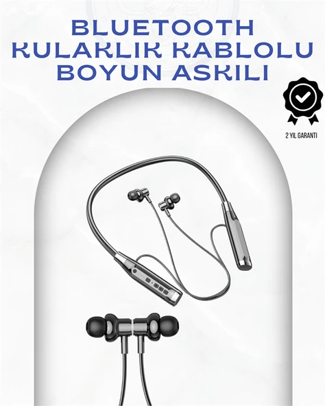 Boyun Askılı Kablosuz Kulaklık – 120 Saat Ksiz Müzik Keyfi - Resim 2