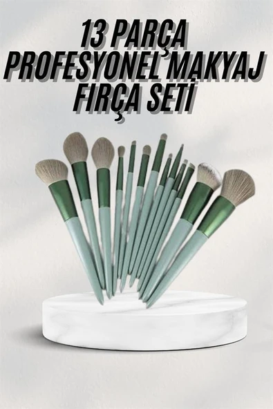 Dayanıklı Makyaj Fırçası Seti 13 Parça Yumuşak Kıllı Fırçalar Allık Fondöten Far Fırçası - 2
