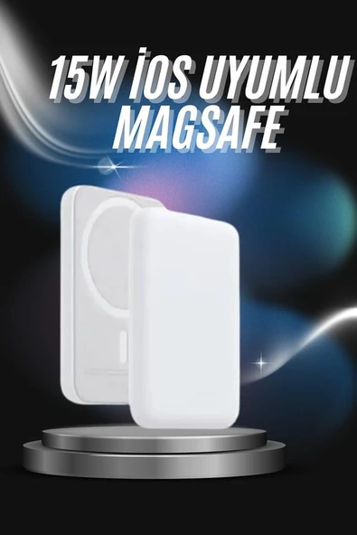Kablosuz Magsafe Hızlı Şarj 5.000 mah Kablosuz Şarj Cihazı - 2