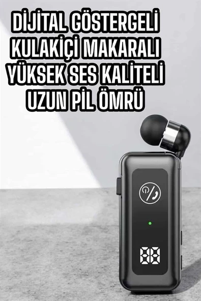 Kablolu Bluetooth Kulaklık Kulak İçi Stereo Mikrofonlu Dijital Göstergeli - Resim 3