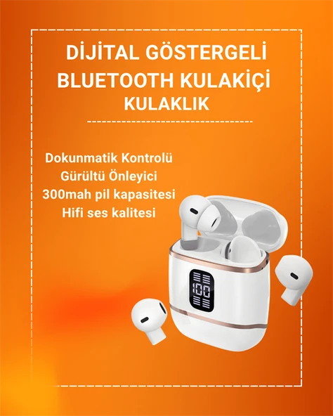 Çift Kulaklıklı Bluetooth Kulaklık – 4 Adet, ANCENC, Şarj Kutulu, Dijital Göstergeli - 2