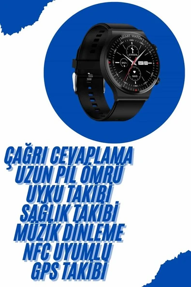 Akıllı Saat Yeni Nesil Üç Kordonlu Nabız Ölçer Çağrı Cevaplama