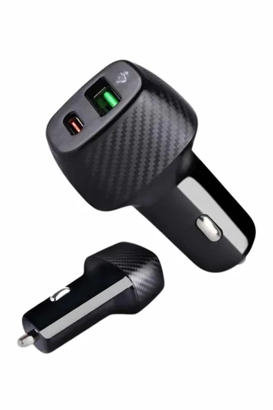 TypeC Girişli Araba Çakmaklık Şarj Cihazı 38W Oto Çakmaklık - 2