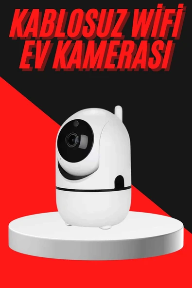 Baby Kamera Kablosuz 720P Beyaz 360 Derece Wifi Kamera Full HD 1080p