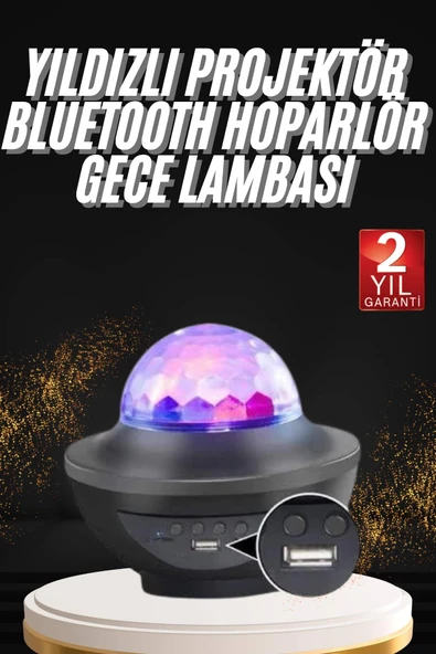 Dönen Işıklı Disko Topu Projektör Müzik Çalarlı Disco Speaker