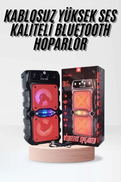Taşınabilir Kablosuz Bluetooth Hoparlör Uzun Pil Ömrü Led Işıklı ürün görseli