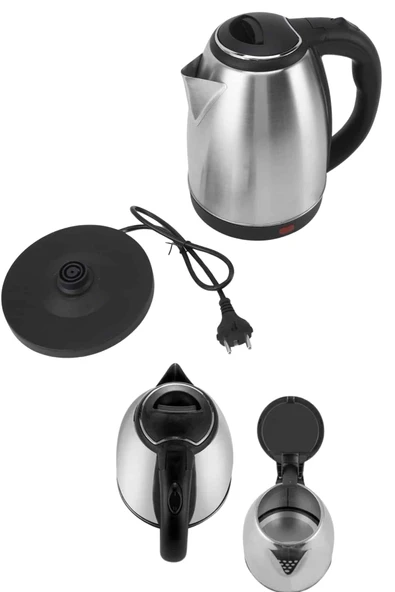 Elektrikli Paslanmaz Çelik Su Isıtcı Çelik Kettle 1.8 Lt. Uzun Ömürlü - 2