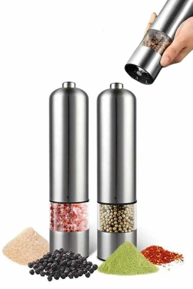 Işıklı Tuz ve Karabiber Öğütücü Baharat Öğütücü - 2