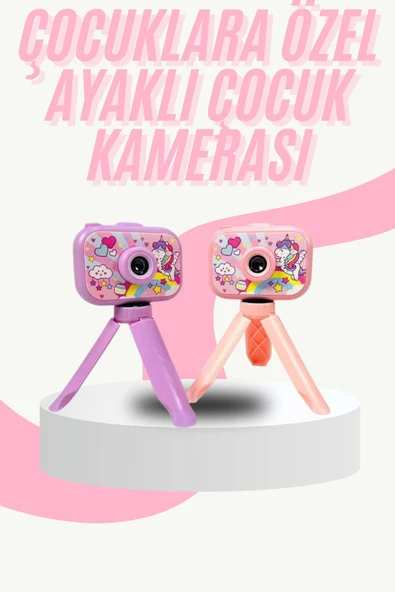 Çocuk Için Eğitici Video Kamera Ayaklı Mini Fotoğraf Makinesi - 1