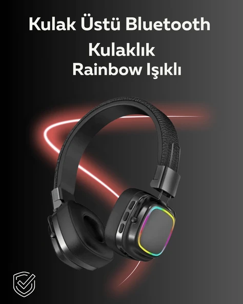 RGB Işıklı Katlanabilir Bluetooth 5.3 Kulak Üstü Kulaklık ürün görseli 1