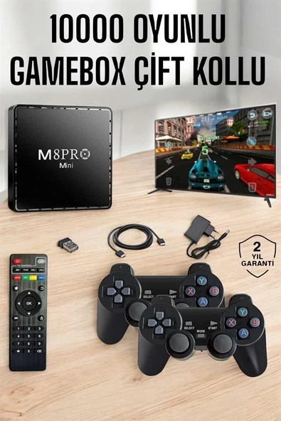 TV Box Çift Oyun Kollu 10000 Oyunlu Atari - 2