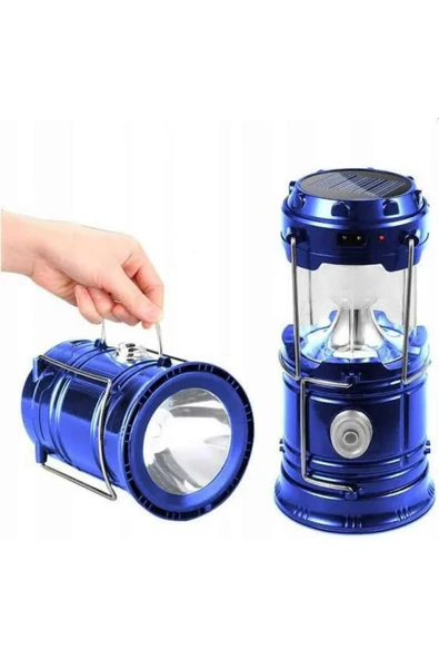 Kamp Lambası Güneş Enerjili Led Lamba Işıldak Şarjlı Powerbank Özellikli - Resim 2