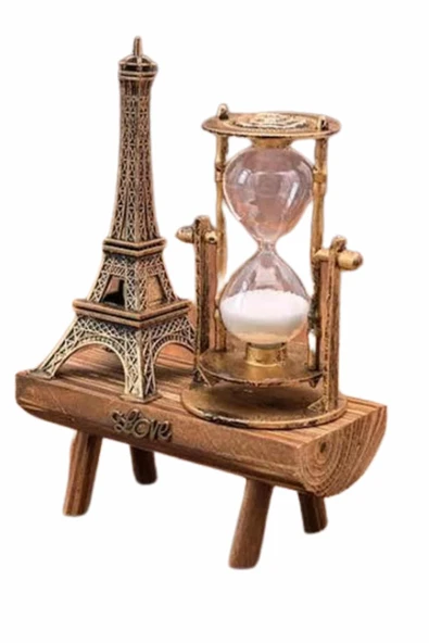 Eyfel Kuleli Kum Saati Dekoratif Hediyelik Eşya Retro Eyfel Kulesi - 2