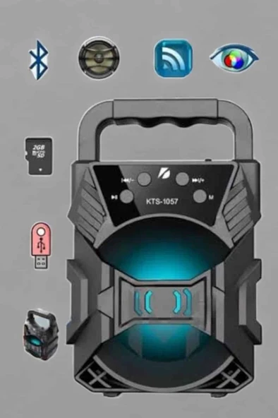 Yüksek Performanslı Bluetooth Hoparlör Kablosuz Taşınabilir - Resim 2